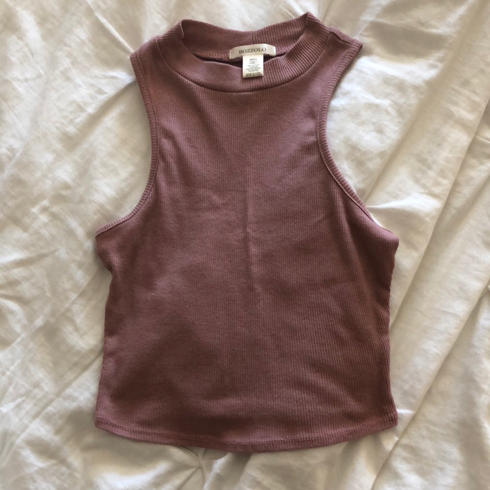 ribbed cropped tank top